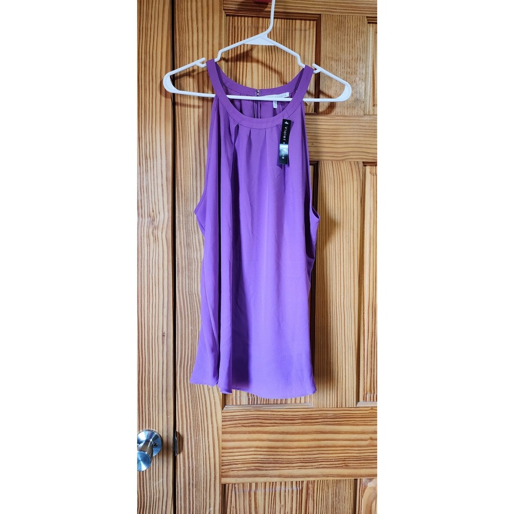 Violet + Claire Purple‎ Sleeveless Blouse Women's XL Flowy Tank Top